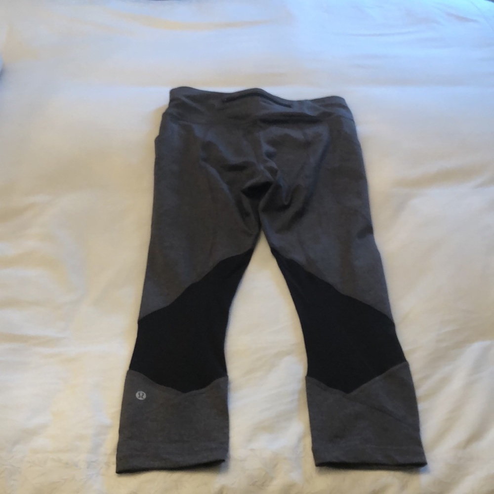 Lululemon Tights Brow/tan/purple w/black meshing